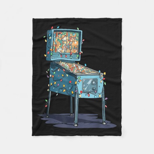 Funny Nball Machine Christmas Graphics Lights Love フリースブランケット (正面)