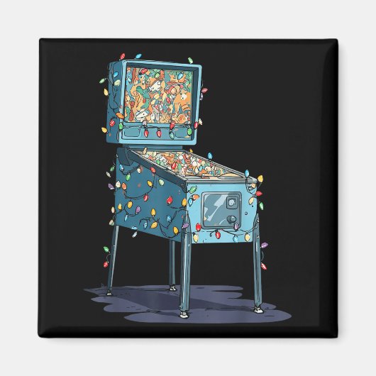 Funny Nball Machine Christmas Graphics Lights Love マグネット (正面)