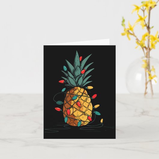 Funny Ne Christmas Graphics Lights Lover  カード (黄色い花)