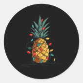 Funny Ne Christmas Graphics Lights Lover  ラウンドシール (正面)