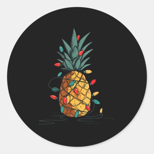 Funny Ne Christmas Graphics Lights Lover ラウンドシール (正面)