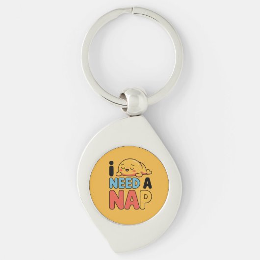 Funny Need A Nap Cute Sleepy Cartoon キーホルダー (正面)