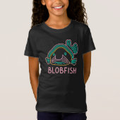 Funny Neon Blobfish – Quirky Deep Sea Cartoon Tシャツ (正面)