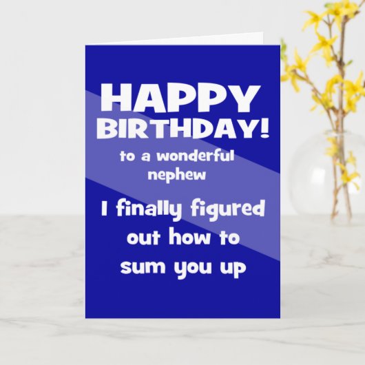 funny nephew happy birthday wish カード (黄色い花)