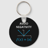 Funny Nerdy Avoid Negativity Algebra Math Pun Math キーホルダー (正面)