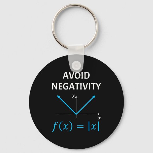 Funny Nerdy Avoid Negativity Algebra Math Pun Math キーホルダー (正面)