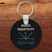 Funny Nerdy Avoid Negativity Algebra Math Pun Math キーホルダー (正面)