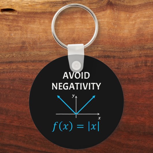 Funny Nerdy Avoid Negativity Algebra Math Pun Math キーホルダー (正面)