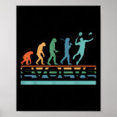 Funny Nerdy Evolve Badminton Player Evolution Spor ポスター (正面)