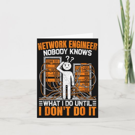Funny Network Engineer Design For Men Network Engi カード (正面)