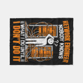 Funny Network Engineer Design For Men Network Engi フリースブランケット (正面(横))