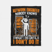 Funny Network Engineer Design For Men Network Engi フリースブランケット (正面)