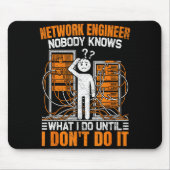 Funny Network Engineer Design For Men Network Engi マウスパッド (正面)