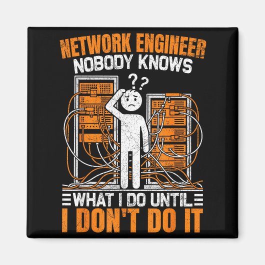 Funny Network Engineer Design For Men Network Engi マグネット (正面)