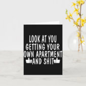 Funny New Apartment House Warming Gift カード (黄色い花)