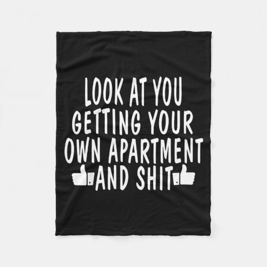 Funny New Apartment House Warming Gift  フリースブランケット (正面)