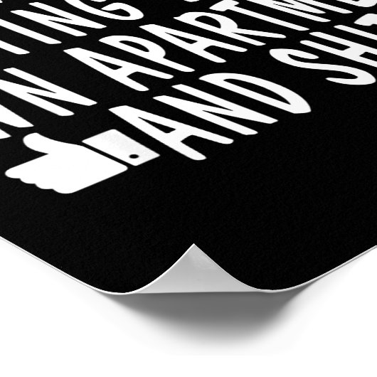 Funny New Apartment House Warming Gift  ポスター (角)