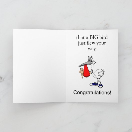 funny new baby congratulations カード (内部)