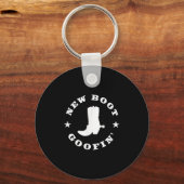Funny New Boot Goofin Cowboy Boot Meme Quote  キーホルダー (正面)