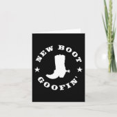 Funny New Boot Goofin Cowboy Boot Meme Quote Long  カード (正面)