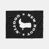 Funny New Boot Goofin Cowboy Boot Meme Quote Long  フリースブランケット (正面(横))