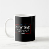 Funny New Dad Est 2025 Make Parenting Great Again  コーヒーマグカップ (左)