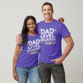Funny New Dad Level Unlocked Gaming Fathers Day vi Tシャツ (ユニセックス)