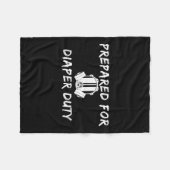 Funny New Dad Prepared For Diaper Duty Saying Quot フリースブランケット (正面(横))