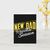 Funny New Dad Rookie Season Proud Fathers First Ti カード (黄色い花)