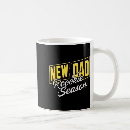 Funny New Dad Rookie Season Proud Fathers First Ti コーヒーマグカップ (右)