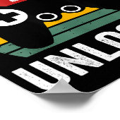 Funny New Dad Shirt Dad Level 2 Unlocked For 2 Kid ポスター (角)