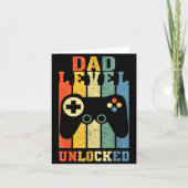 Funny New Dad Shirt Dad Level Unlocked Day Tee Shi カード (正面)