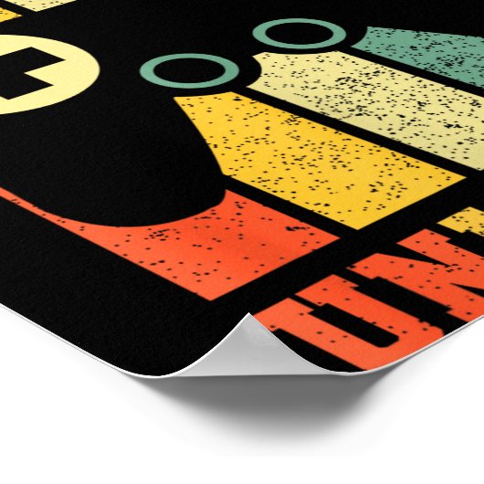 Funny New Dad Shirt Dad Level Unlocked Day Tee Shi ポスター (角)