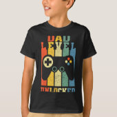 Funny New Dad Shirt Dad Level Unlocked Day Tee Shi Tシャツ (正面)