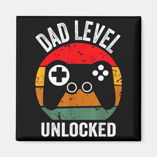 Funny New Dad Shirt Dad Level Unlocked Tee Shirt G マグネット (正面)