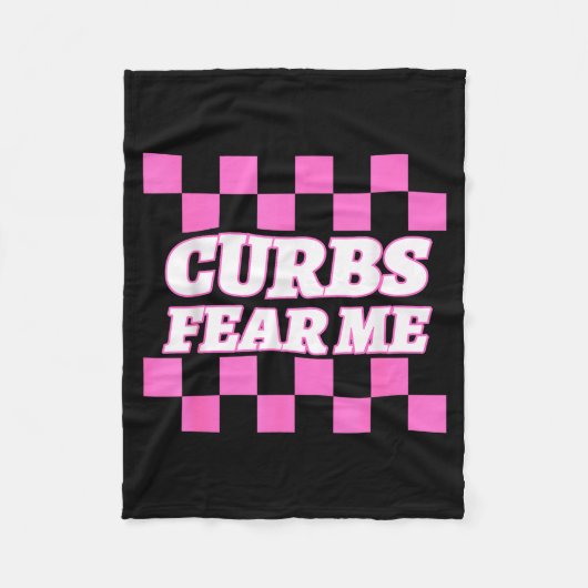 Funny New Driver Curbs Fear Me Bad Drivers  フリースブランケット (正面)