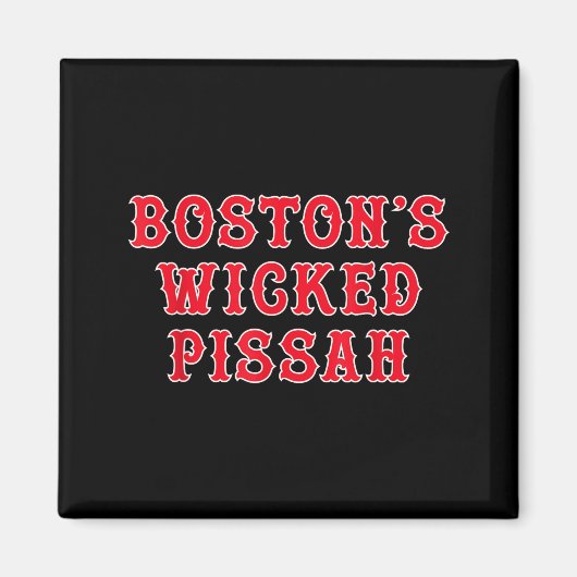 Funny New England Boston's Wicked Ah  マグネット (正面)