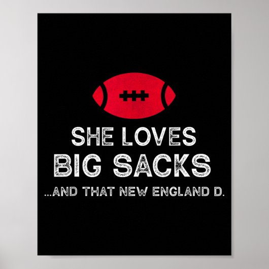 Funny New England Football Quote Men Women Gift  ポスター (正面)