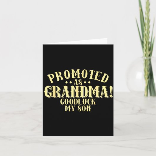 Funny New Grandma Promotion Quote Grandmother Humo カード (正面)