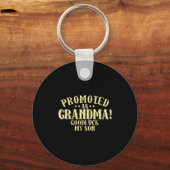 Funny New Grandma Promotion Quote Grandmother Humo キーホルダー (正面)