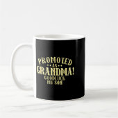 Funny New Grandma Promotion Quote Grandmother Humo コーヒーマグカップ (左)