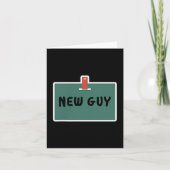 Funny New Guy Name Badge Tee For New Employees  カード (正面)