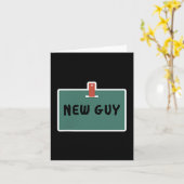 Funny New Guy Name Badge Tee For New Employees カード (黄色い花)