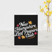 Funny New Hampshire Leaf Er's Club Autumn Fall Lea カード (黄色い花)