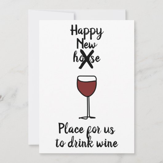Funny New Home Wine  案内状 (正面)