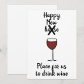 Funny New Home Wine  案内状 (正面/裏面)