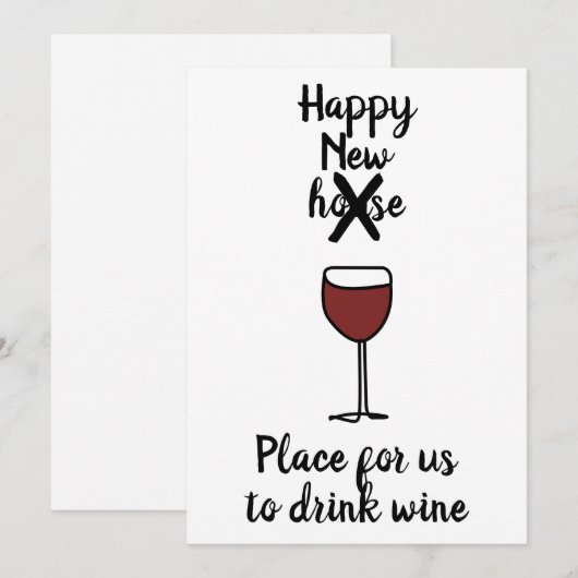 Funny New Home Wine  案内状 (正面/裏面)