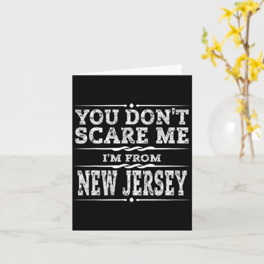 Funny New Jersey Home Garden State Gift  カード (黄色い花)