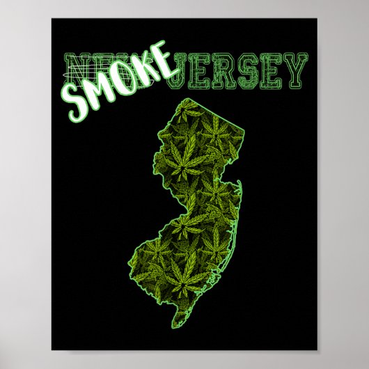 Funny New Jersey Weed Weed Culture ポスター (正面)