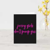 Funny New Jersey Women, Jersey Girls Don't Pump Ga カード (黄色い花)